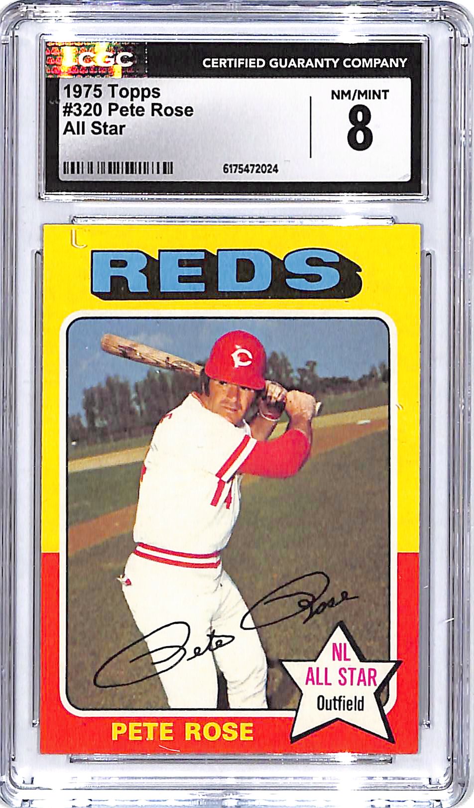 1975 Topps Pete Rose All Star #320 CGC 8 Reds