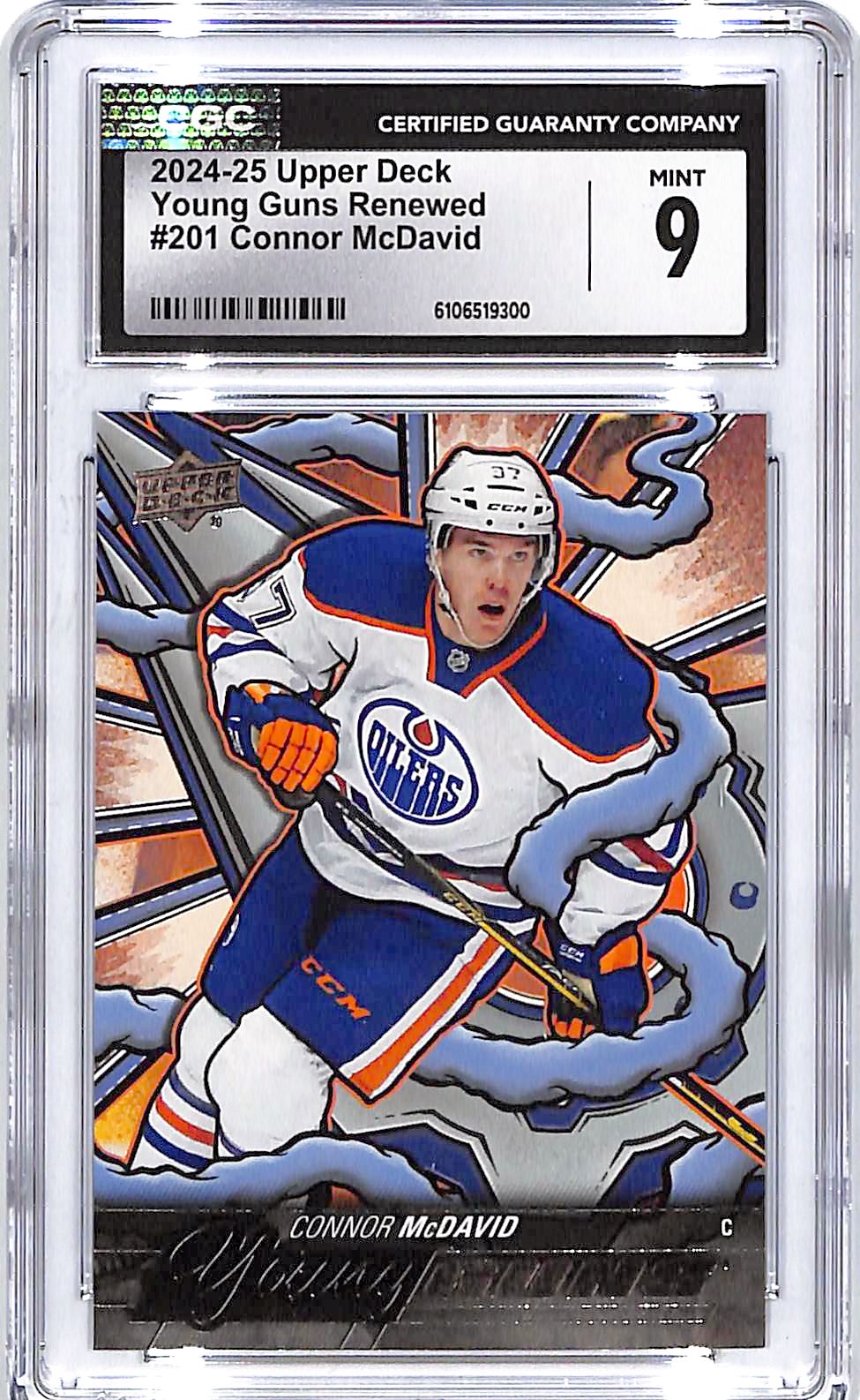 2024-25 Upper Deck Connor McDavid Young Guns Renewed CGC 9 Oilers