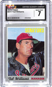 1970 Topps Ted Williams #211 CGC 7 Senators