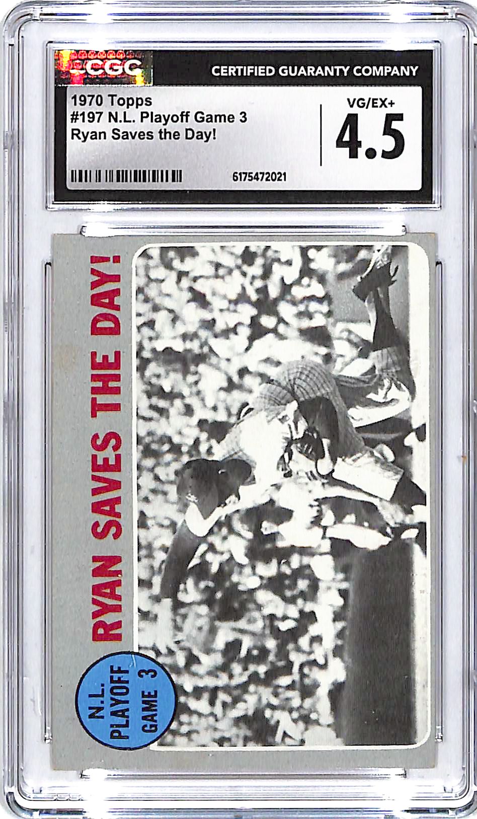 1970 Topps NL Playoff Game 3 Nolan Ryan #197 CGC 4.5