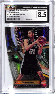 1998-99 Stadium Club Tim Duncan Triumvirate Luminescent CGC 8.5 Spurs