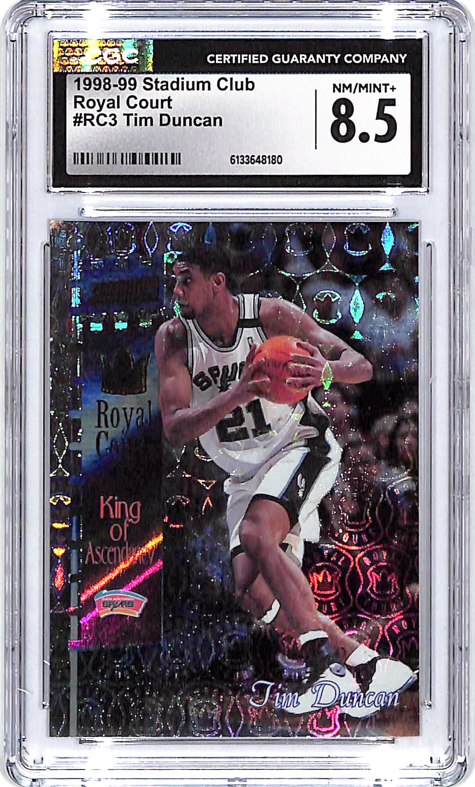 1998-99 Stadium Club Tim Duncan Royal Court CGC 8.5 Spurs