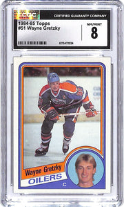 1984-85 Topps Wayne Gretzky #51 CGC 8 Oilers