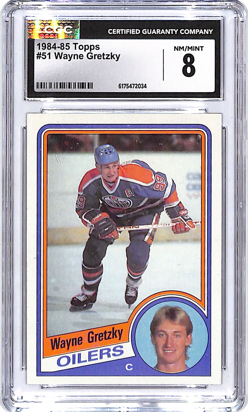 1984-85 Topps Wayne Gretzky #51 CGC 8 Oilers