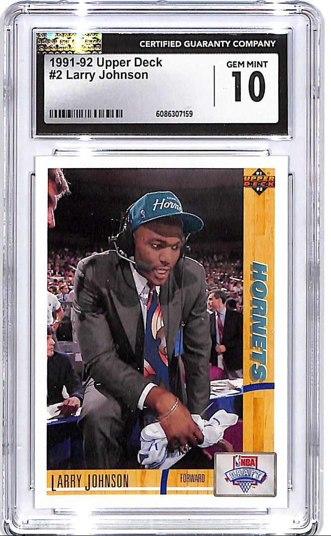1991-92 Upper Deck Larry Johnson #2 Rookie RC CGC 10 Hornets