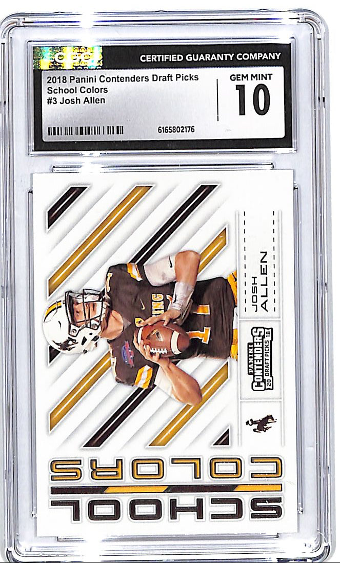 2018 Contenders Draft Picks Josh Allen School Colors Rookie RC CGC 10