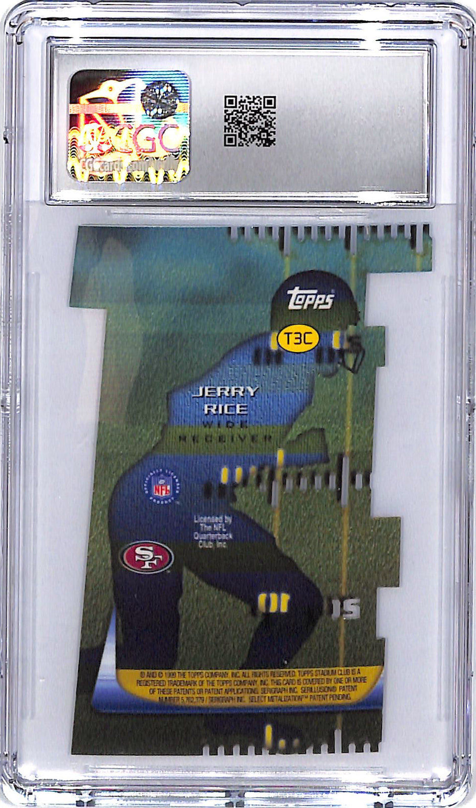 1999 Stadium Club Jerry Rice Luminous 3x3 CGC 10 49ers