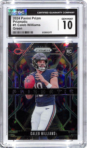 2024 Prizm Caleb Williams Prizmatic Green Rookie RC #1 CGC 10 Bears