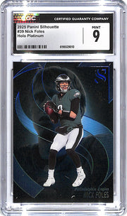 2025 Silhouette Nick Foles Holo Platinum 1/1 CGC 9 Eagles