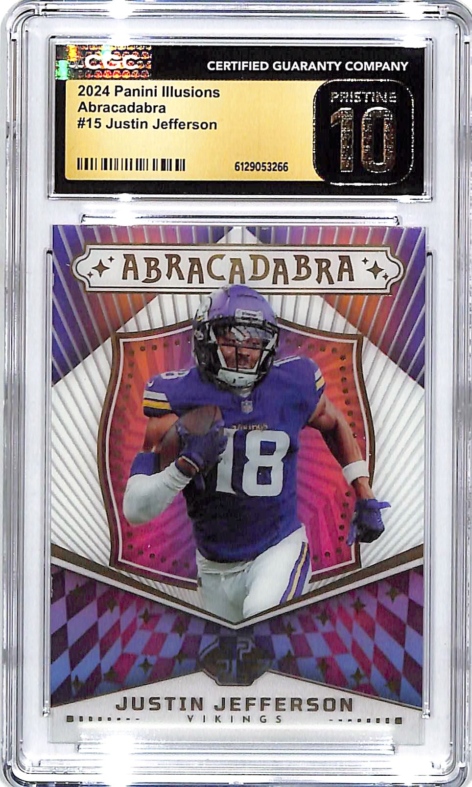 2024 Illusions Justin Jefferson Abracadabra #15 CGC 10 Pristine