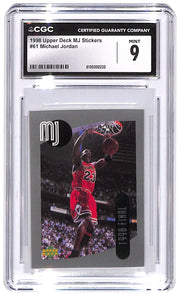 1998 Michael Jordan Upper Deck MJ Stickers #61 CGC Mint 9