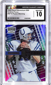 1999 Playoff Momentum SSD Peyton Manning Gridiron Force CGC 10 Colts