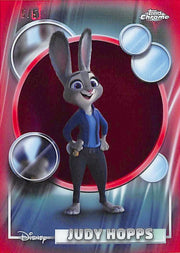 2026 Topps Chrome Disney Judy Hoops Red Refractor /5 #66 Zootopia