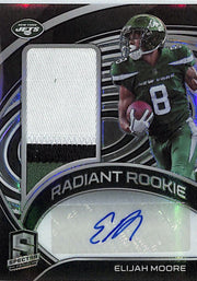 2021 Spectra Elijah Moore Auto Autograph Rookie RC Patch RPA /99 Jets