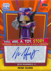 2025 Topps 30 Years of Toy Story Mini Zurg Jess Harnell Auto Autograph Orange Refractor /25