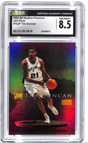 1997-98 Skybox Premium Tim Duncan Jam Pack Rookie RC CGC 8.5 Spurs