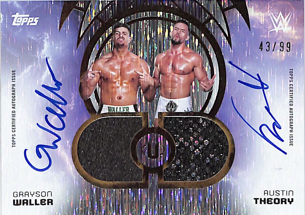 2025 Topps Universe WWE Grayson Waller Austin Theory Auto Autograph Patch Relic /99