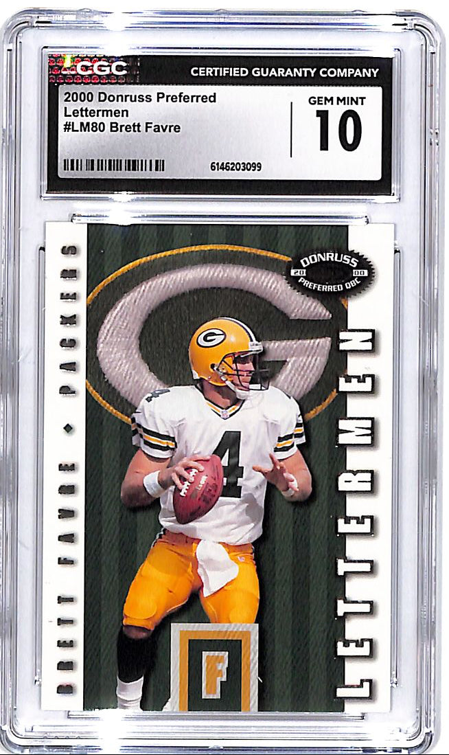 2000 Donruss Preferred Brett Favre Lettermen /1000 CGC 10 Packers
