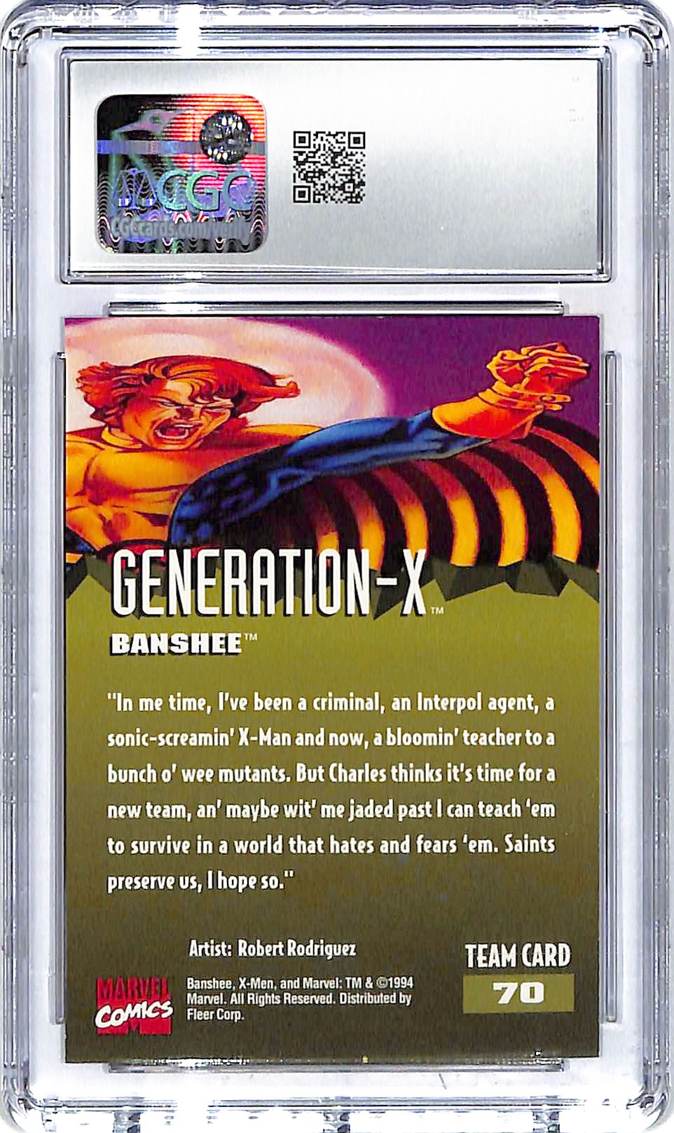 1994 Banshee Fleer Ultra X-Men '95 #70 CGC Gem Mint 10