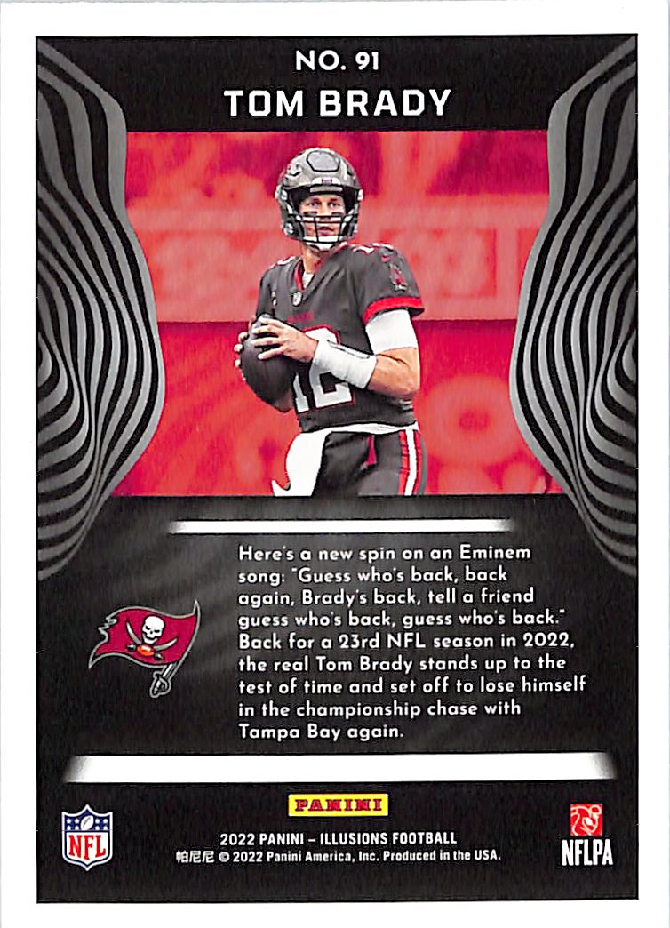 2022 Illusions Tom Brady Black Cracked Ice /50 Buccaneers