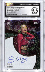 2025 Topps Universe WWE Shotzi Auto Autograph Green Electric /99 CGC 9.5