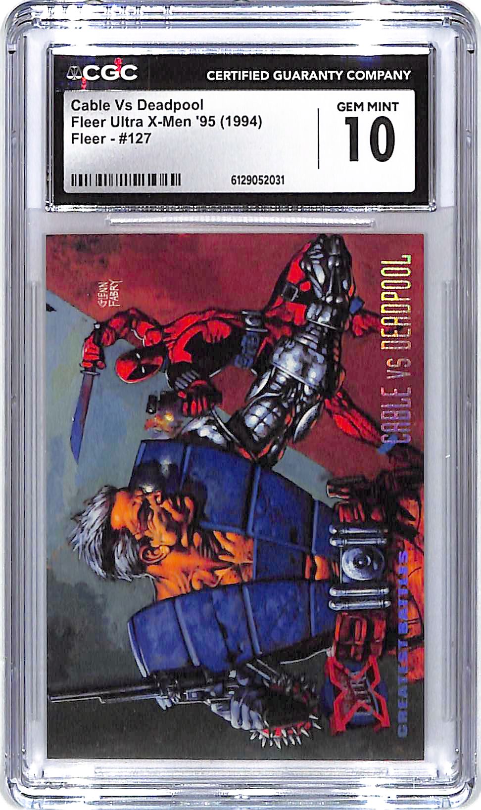 1994 Cable Vs Deadpool Fleer Ultra X-Men '95 #127 CGC Gem Mint 10