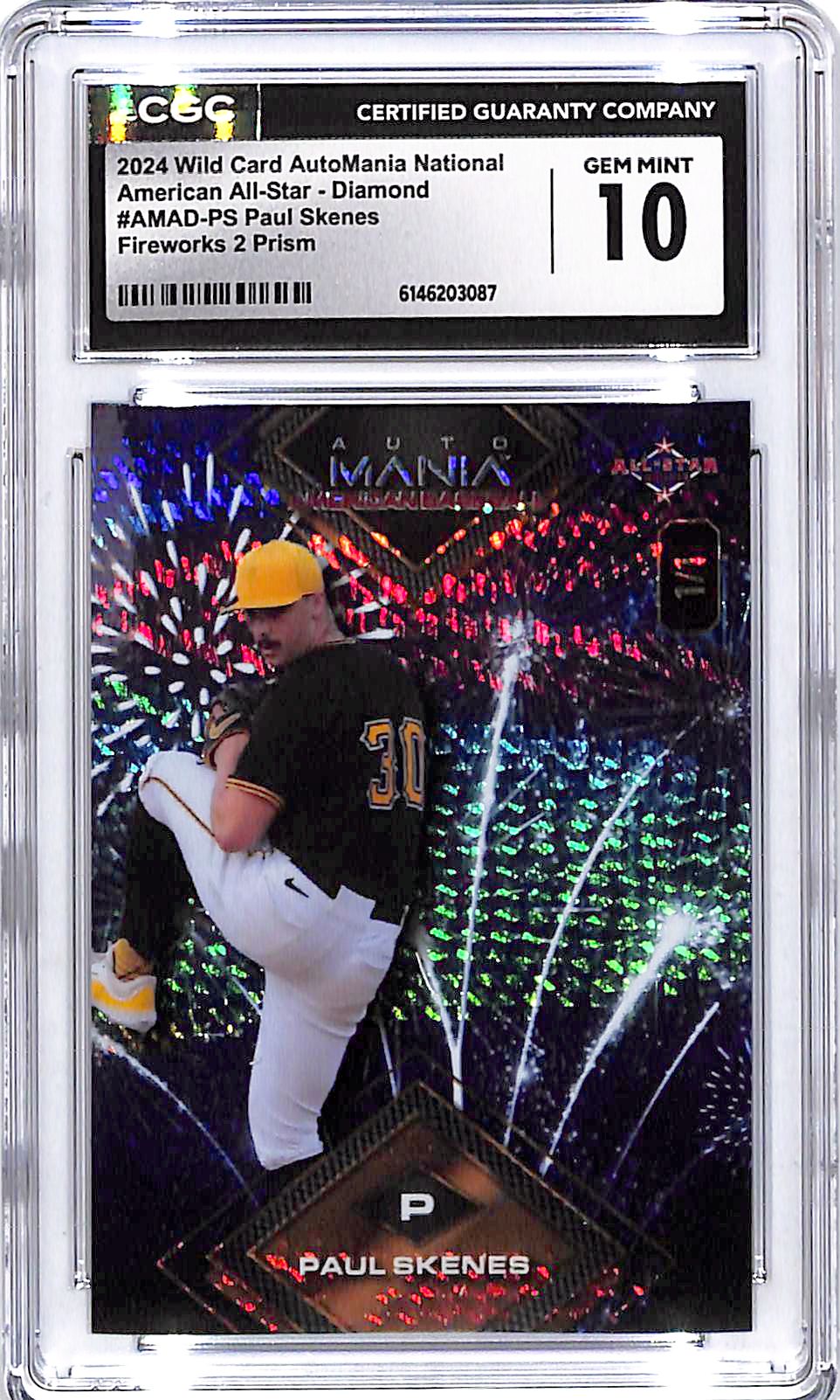 2024 Wild Card AutoMania Paul Skenes Rookie RC 1/1 CGC 10 Pirates