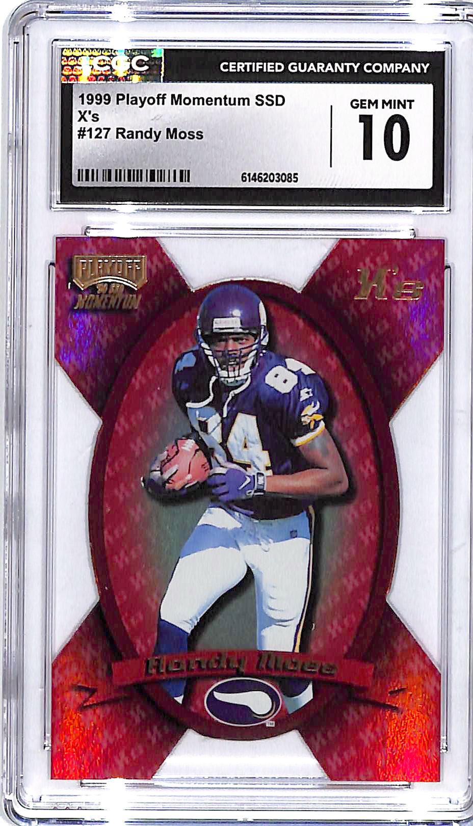 1999 Playoff Momentum SSD Randy Moss Xs /300 CGC 10 Vikings