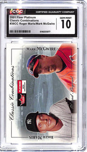 2001 Fleer Platinum Roger Maris Mark McGwire Classic Combinations /2000 CGC 10