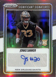 2025 Prizm Jonas Sanker Auto Autograph Significant Signatures Silver Rookie RC Saints