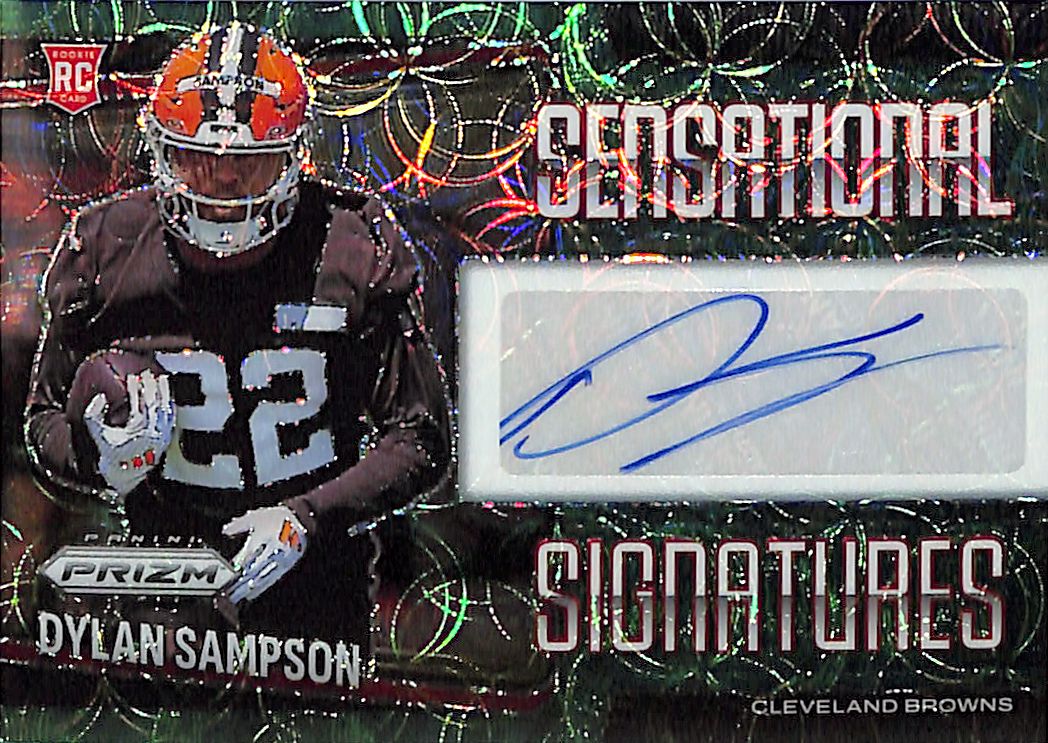 2025 Prizm Dylan Sampson Auto Autograph Sensational Signatures Green Scope /75 Browns