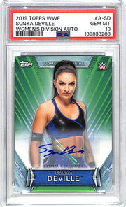 2019 Topps WWE Women's Division Sonya Deville Auto Autograph /150 PSA 10