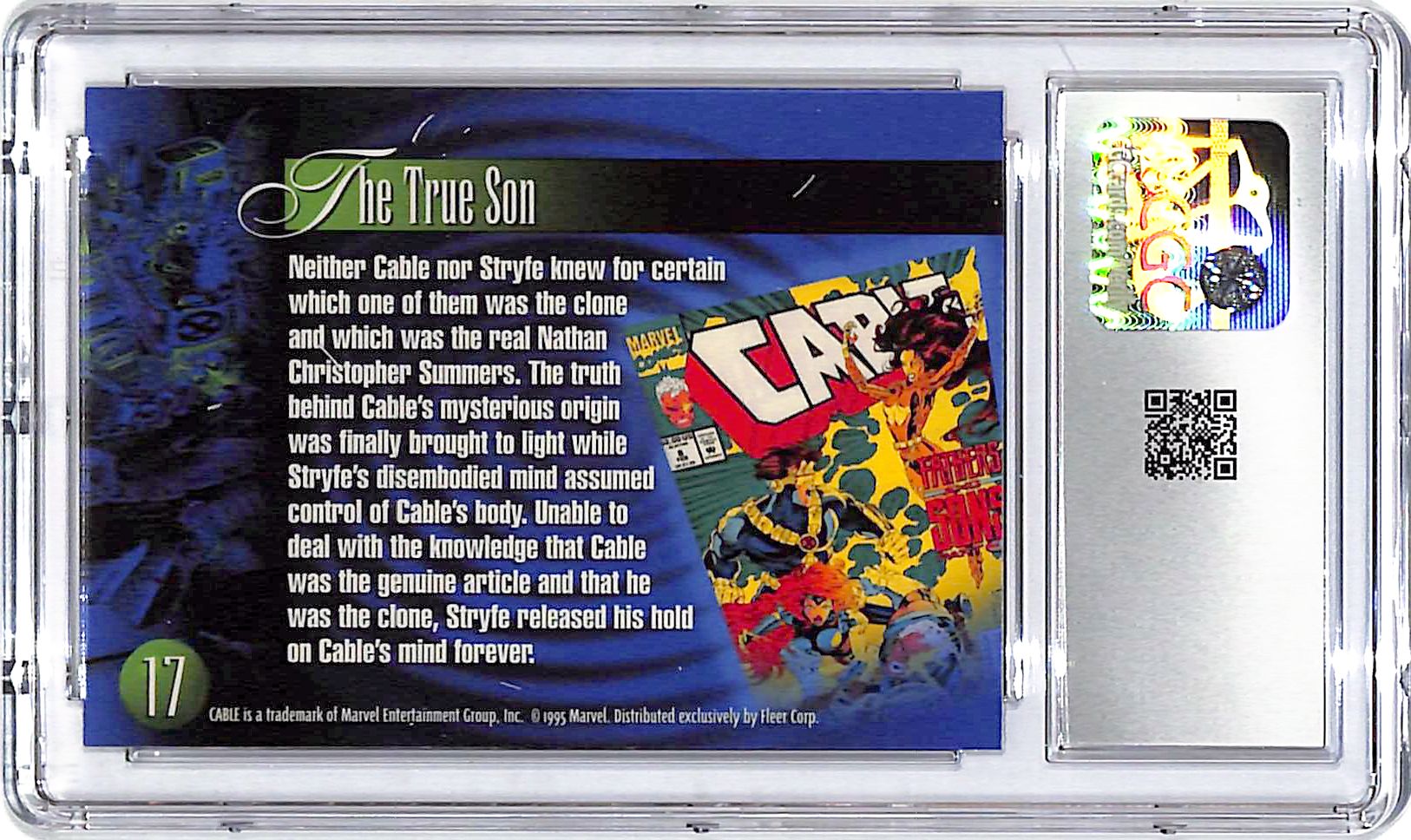 1995 Fleer Flair 95 Marvel Annual Cable #17 CGC 10