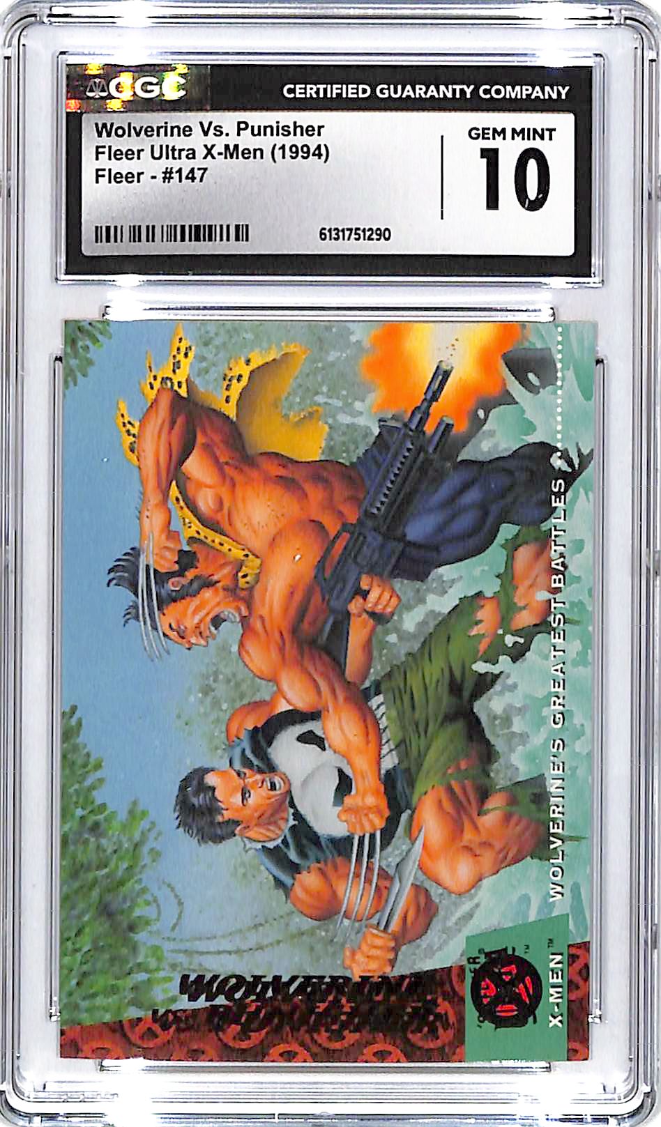 1994 Fleer Ultra X-Men Wolverine vs Punisher #147 CGC 10