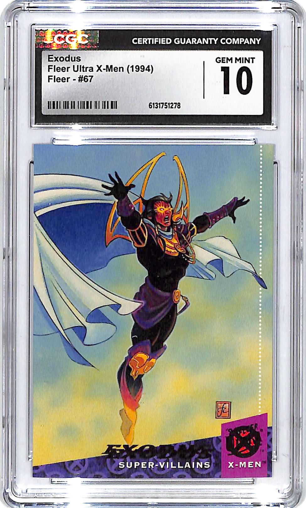 1994 Fleer Ultra X-Men Exodus #67 CGC 10