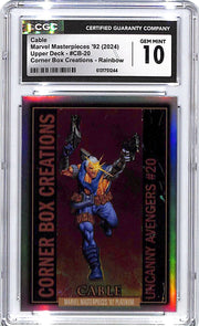 2024 Upper Deck marvel Masterpieces 92 Cable Corner Box Creations Rainbow CGC 10
