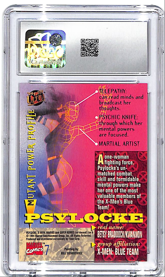 1994 Fleer Ultra X-Men Psylocke #7 CGC 10