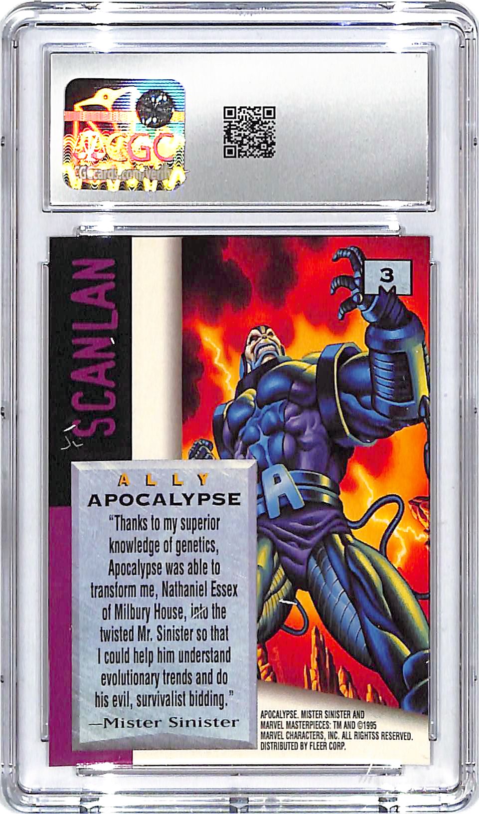 1995 Fleer Marvel Masterpiece Apocalypse #3 CGC 10