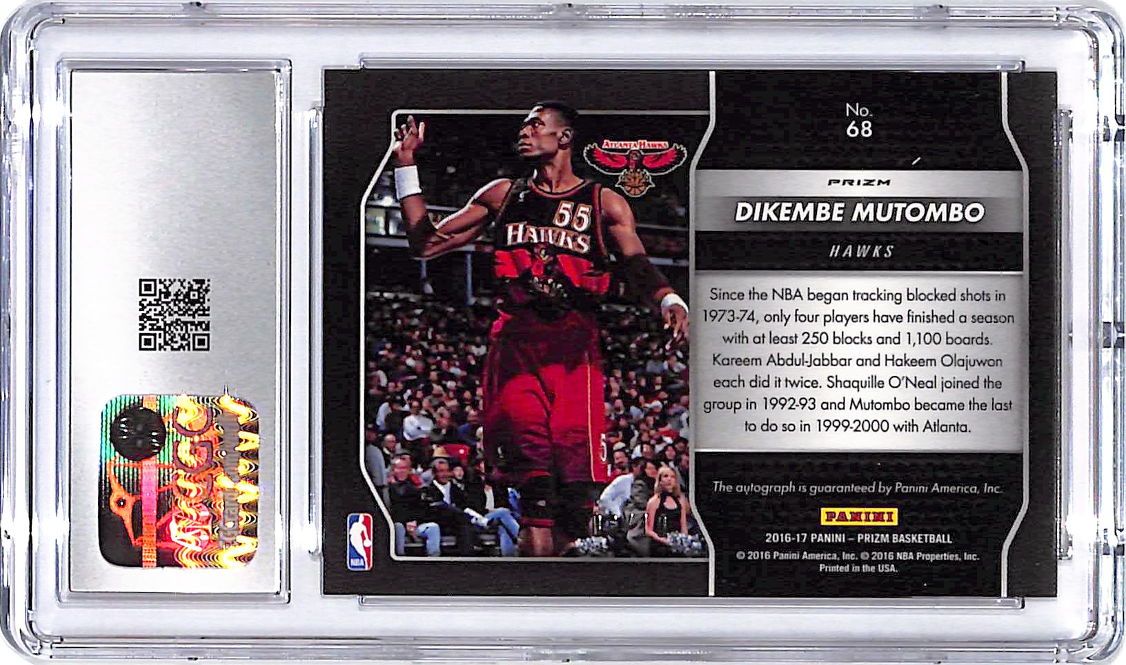 2016-17 Prizm Dikembe Mutombo Auto Autograph Gold /10 CGC 9.5 Heat
