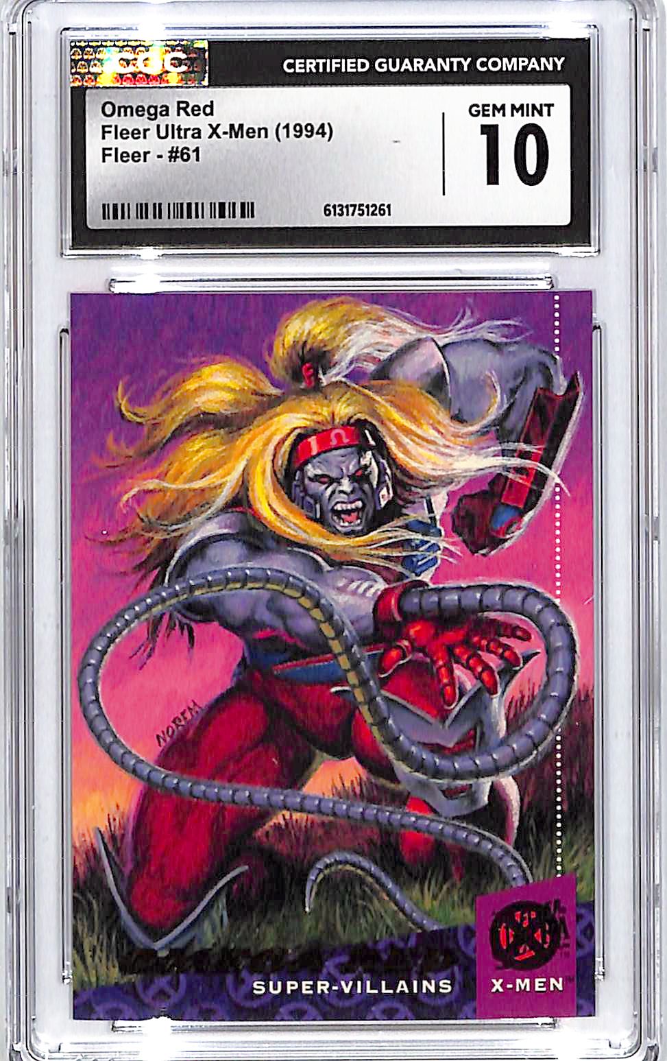 1994 Fleer Ultra X-Men Omega Red #61 CGC 10