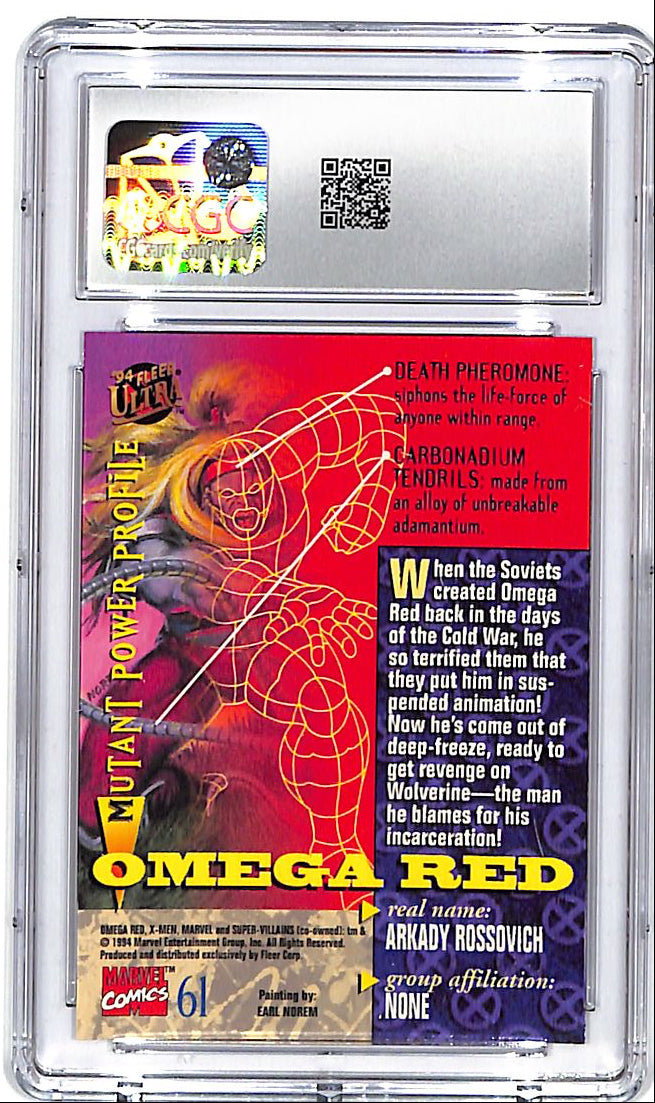 1994 Fleer Ultra X-Men Omega Red #61 CGC 10
