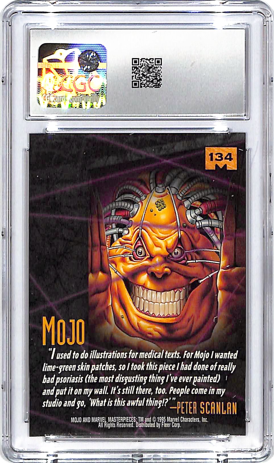 1995 Fleer Marvel Masterpieces Mojo #134 CGC 10