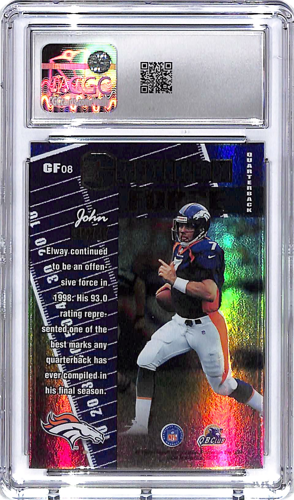 1999 Playoff Momentum SSD John Elway Gridiron Force CGC 9.5 Broncos