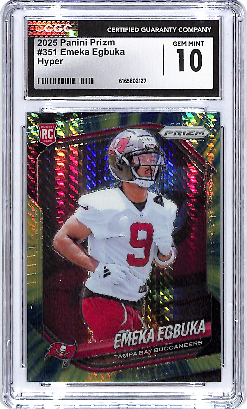 2025 Prizm Emeka Egbuka Hyper Rookie RC /200 CGC 10 Buccaneers