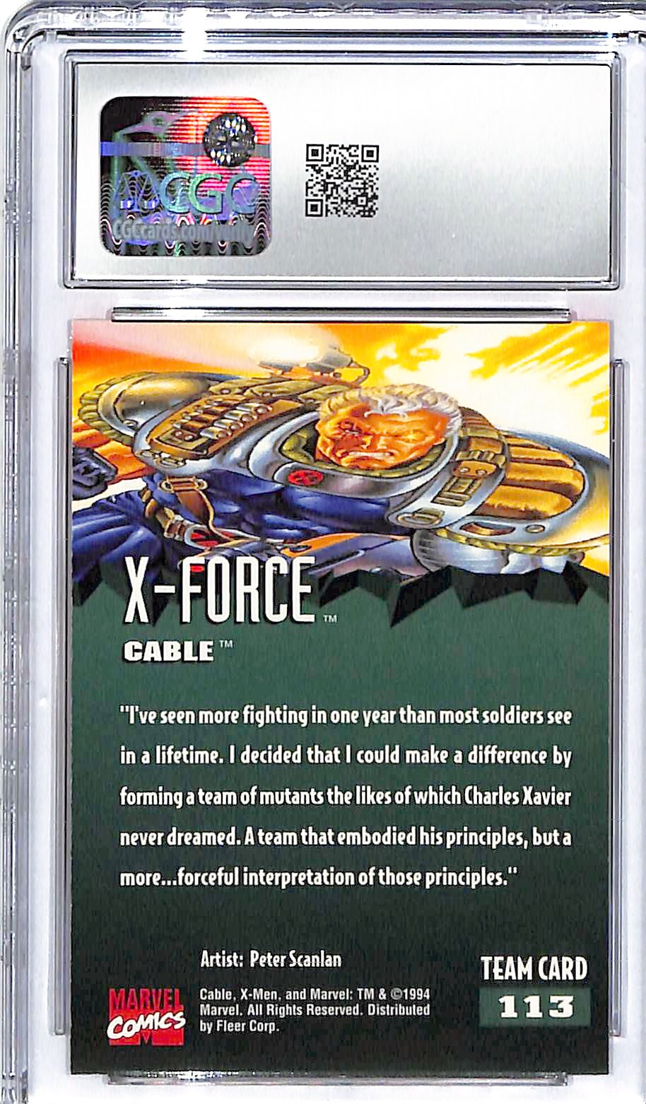 1994 Cable Fleer Ultra X-Men '95 #113 CGC Gem Mint 10