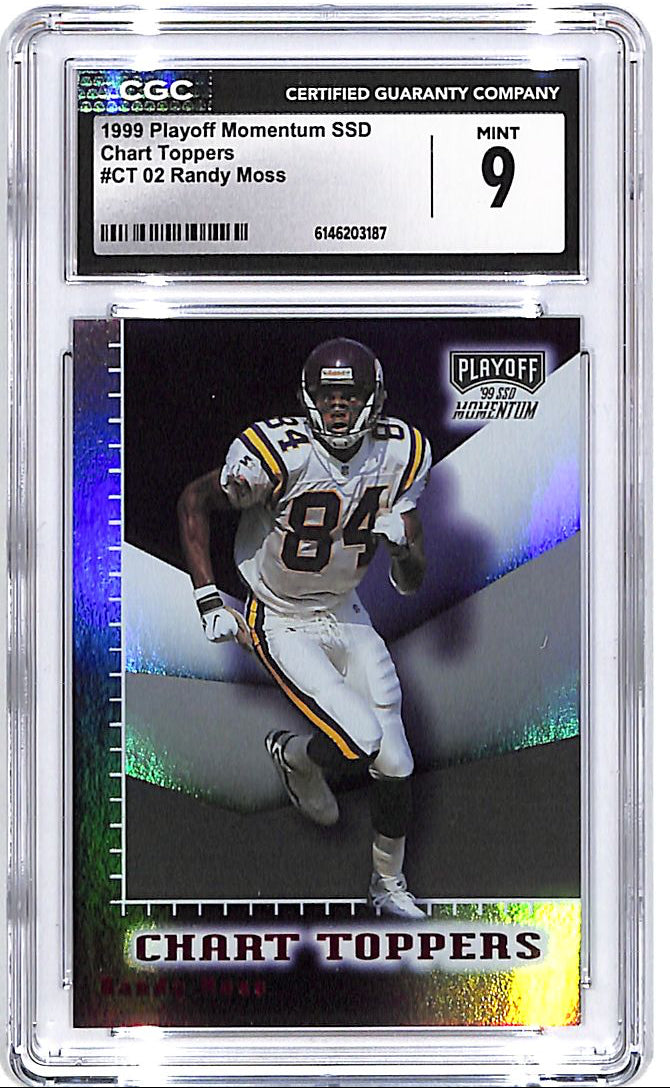 1999 Playoff Momentum SSD Randy Moss Chart Toppers CGC 9 Vikings