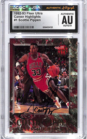 1992-93 Fleer Ultra Scottie Pippen Career Highlights Auto Autograph CGC Authentic