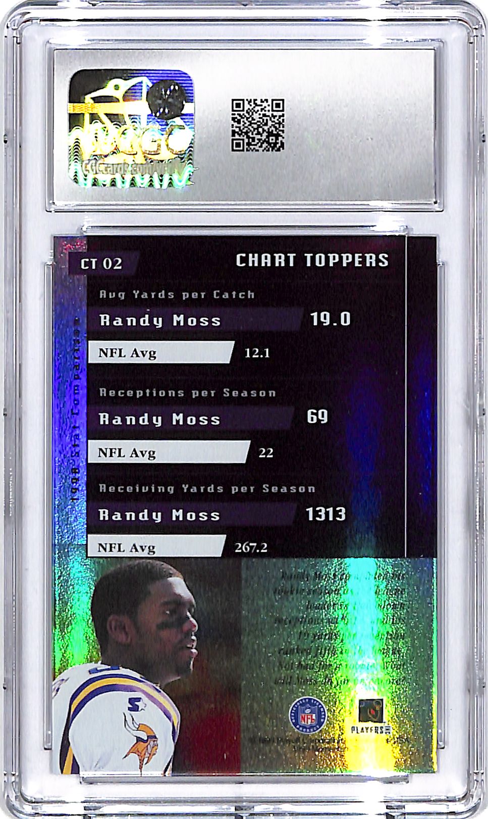 1999 Playoff Momentum SSD Randy Moss Chart Toppers CGC 9 Vikings