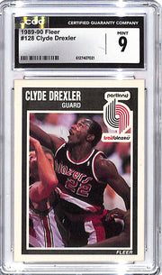 1989-90 Fleer Clyde Drexler #128 CGC 9 Trail Blazers