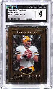 2000 Leaf Certified Brett Favre Gold Team CGC 9 Packers